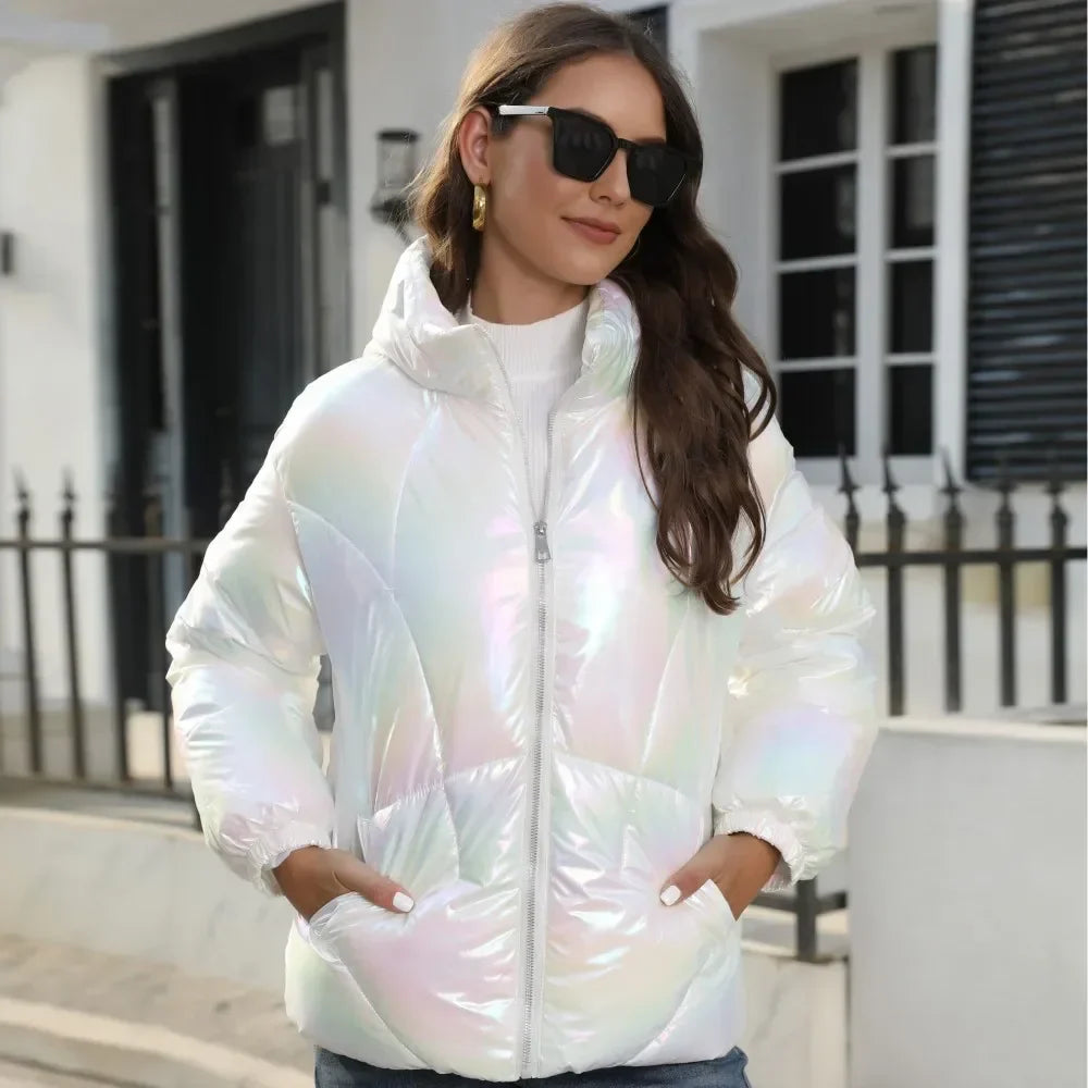Drune metallische Damen - Pufferjacke für den Winter