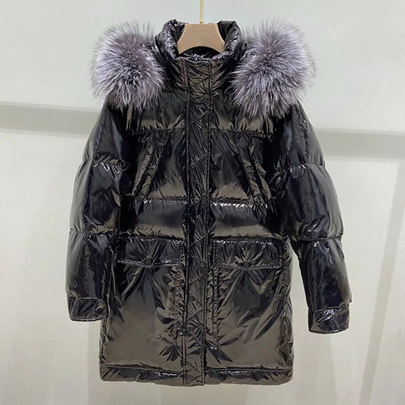 Drune | Oversize-Parka mit Kapuze aus Kunstpelz für Frauen