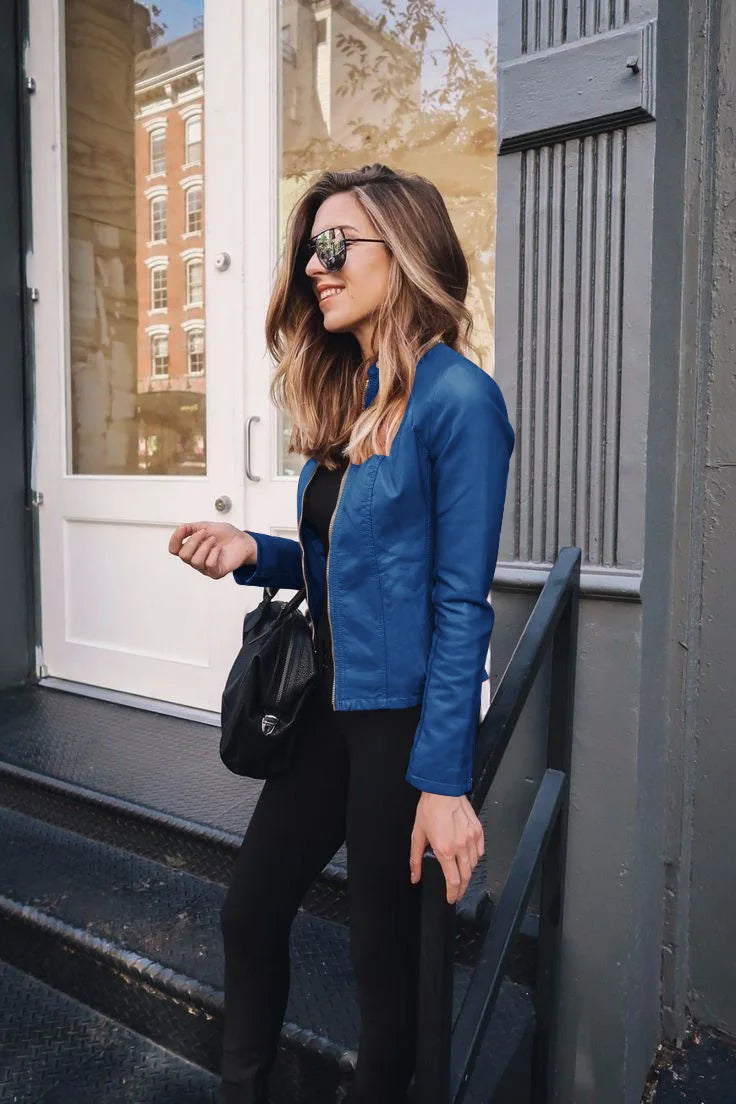 Drune | Kurze Lederjacke Damen Stilvoll & Vielseitig