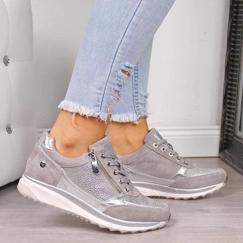 lässige Schnürschuhe mit Reißverschluss Drune