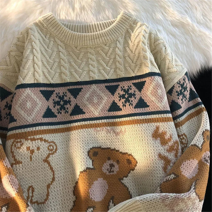 Drune - Hässlicher Weihnachtspulli - Niedlicher Bärenpullover für Paare
