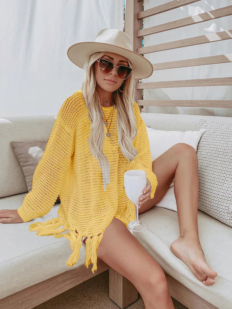 Drune Boho Strick Sommerkleider