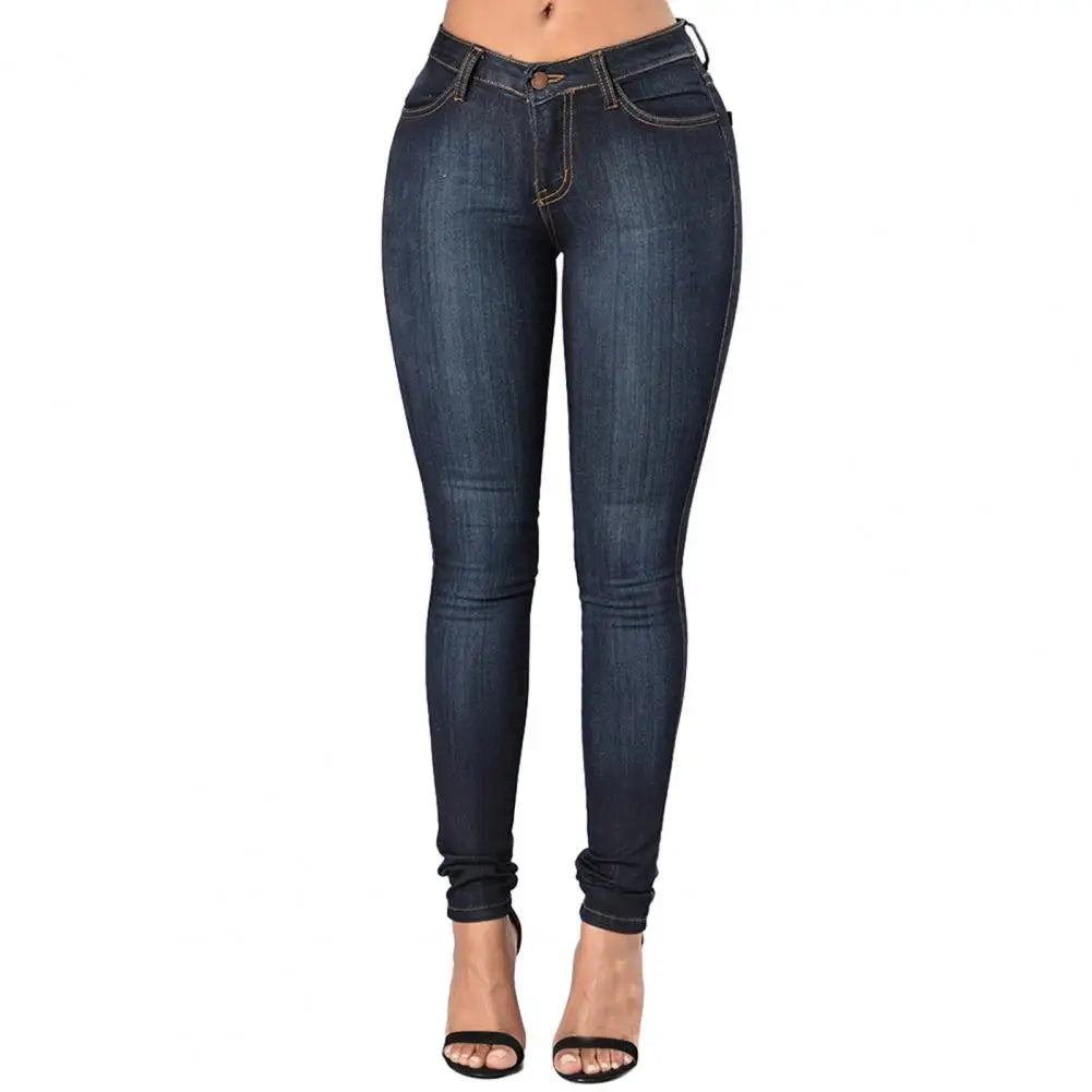 Drune | Trendige Jeans mit hohem Bund und Gummizug