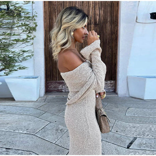 Drune | Off-shoulder Maxi-Kleid für Damen