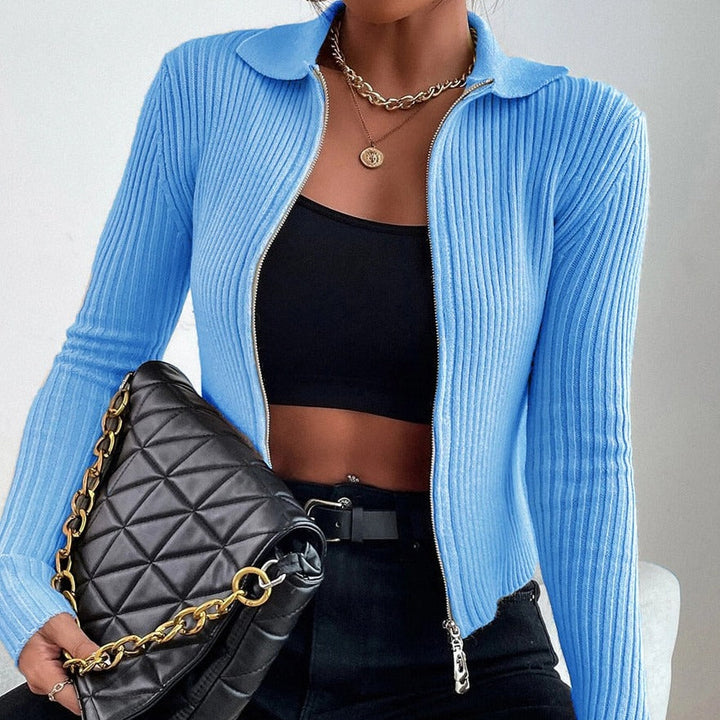 Drune | Strickjacke mit Reißverschluss Chic Autumn für Frauen
