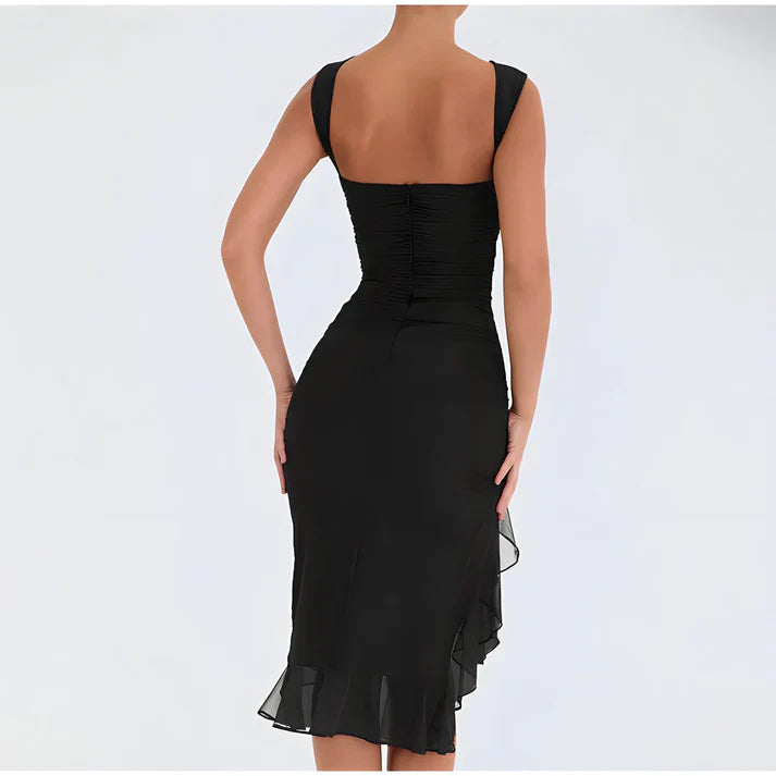 Drune - Elegantes Bodycon-Kleid mit Rüschen