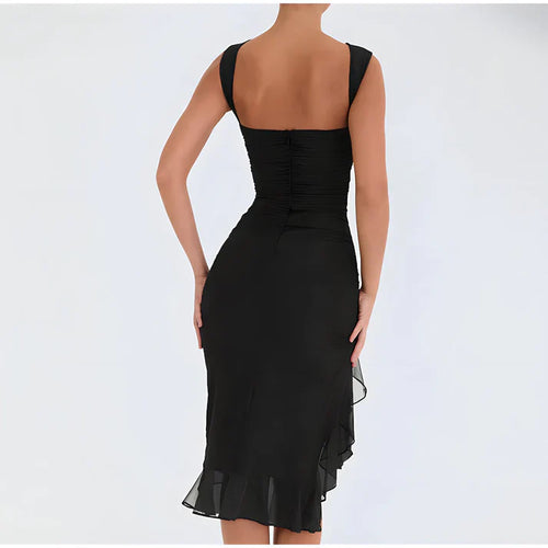 Drune - Elegantes Bodycon-Kleid mit Rüschen