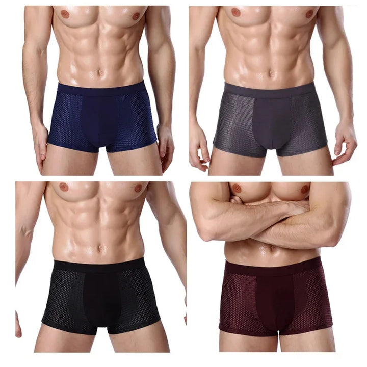 Drune | Atmungsaktive Herren Boxershorts Aus Bambusfaser 4er Pack