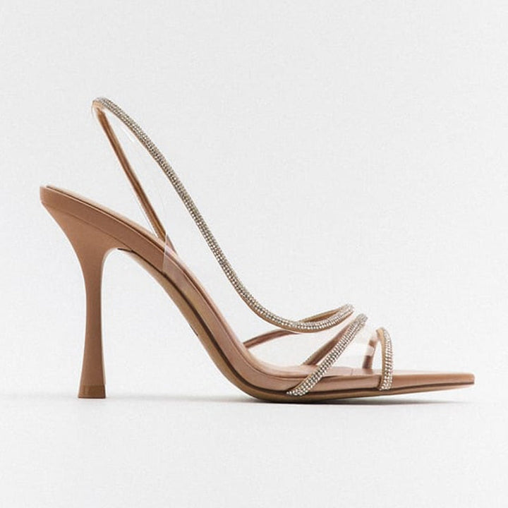 Drune | Elegante High-Heeled Sandalen - Stiletto Slingback Peep Toe Schuhe