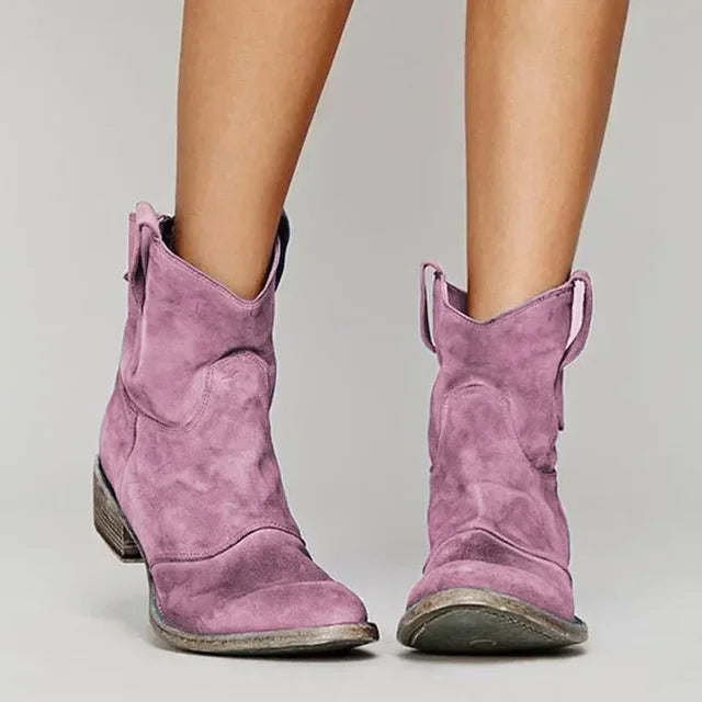Drune | Cowboy Stiefelette Im Vintage Stil