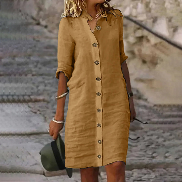 Drune | Bewegliches Midi Hemdkleid