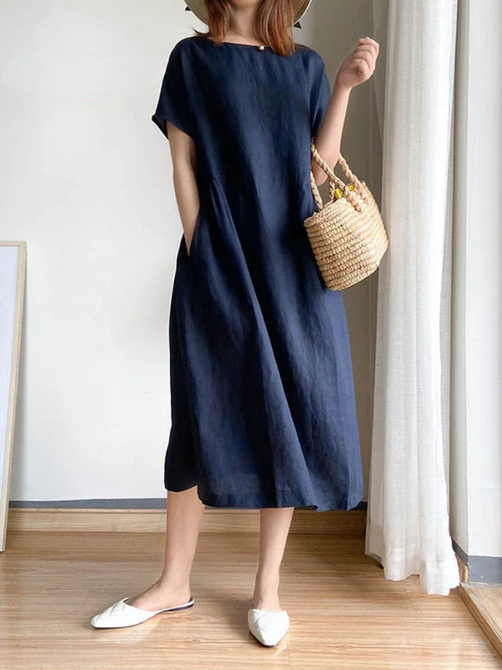 Drune | Einfarbig Midi Kleid Aus
