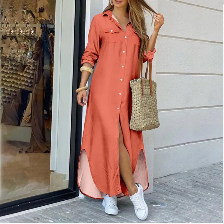 Drune | Langes lässiges Hemdkleid