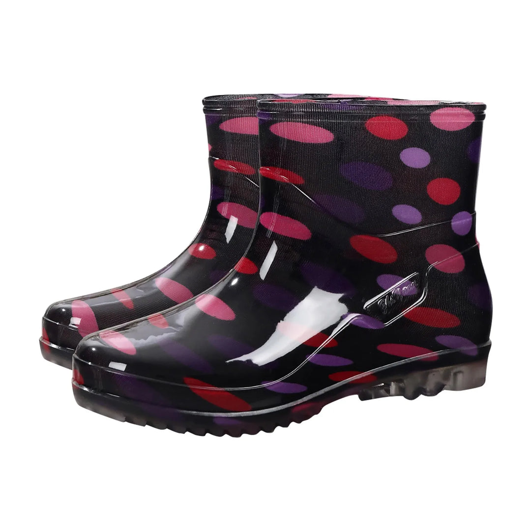 Drune | Gummistiefel Wasserdicht mittelhoch Bedruckt Slip on Grip Sohle