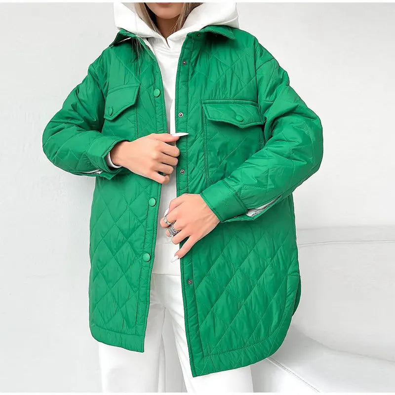 Drune | Klassische gesteppte Jacke mit Druckknöpfen