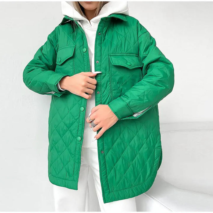 Drune | Klassische gesteppte Jacke mit Druckknöpfen