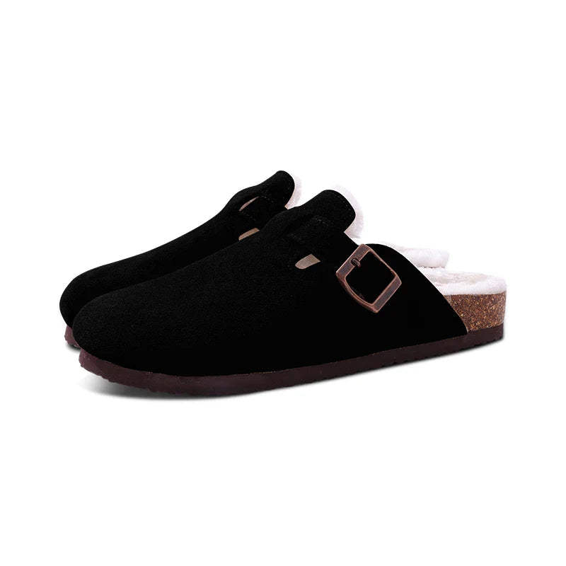 Drune | Pantoletten Damen – rutschfeste warme Winter Hausschuhe