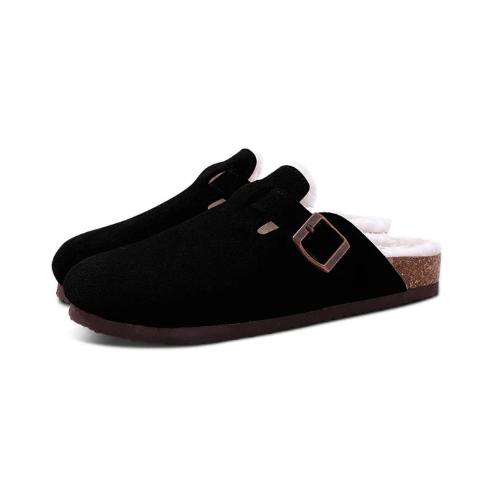 Drune | Pantoletten Damen – rutschfeste warme Winter Hausschuhe