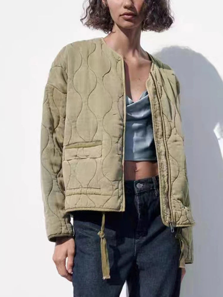 Drune | Oversized Vintage Gepolsterte Damenjacke