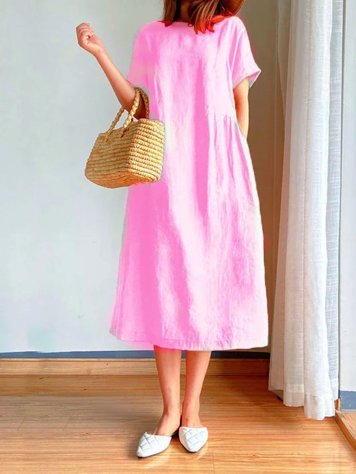 Drune | Einfarbig Midi Kleid Aus