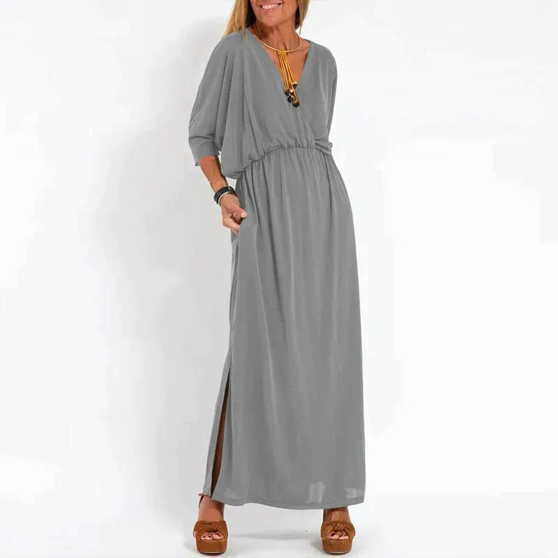 Vintage-Kleid | Mit seitlichem Schlitz in hoher Taille