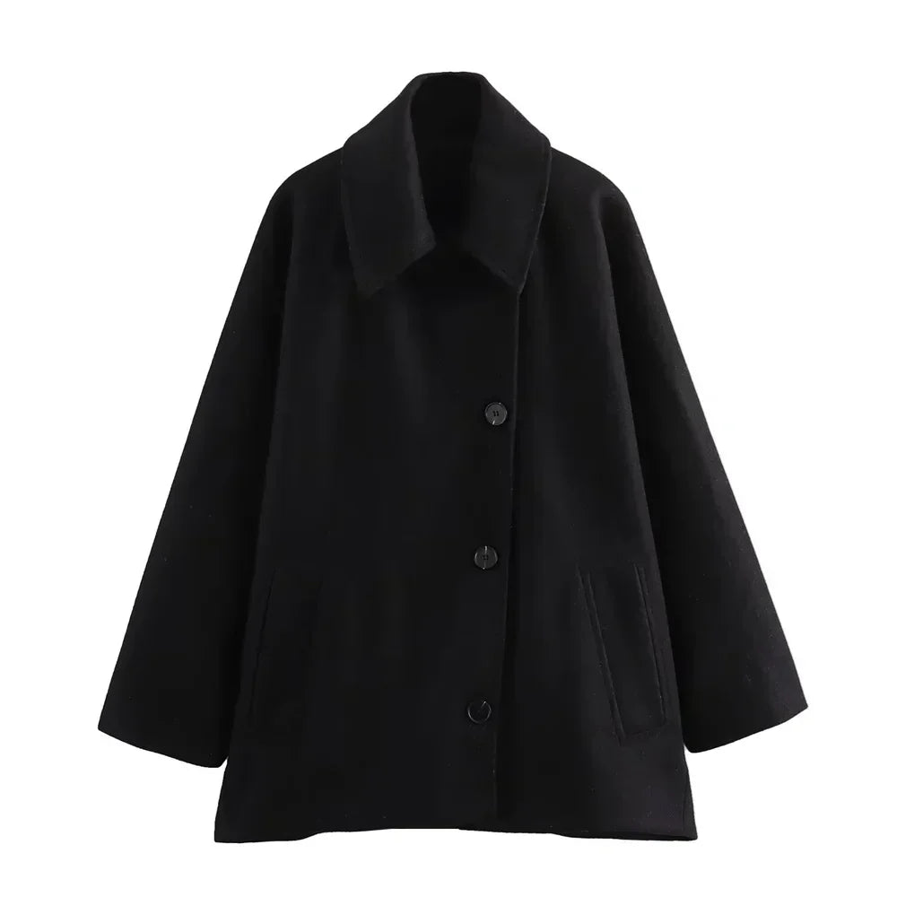 Drune | Wollmischung Peacoat - Boxy Fit - Minimalistischer Stil