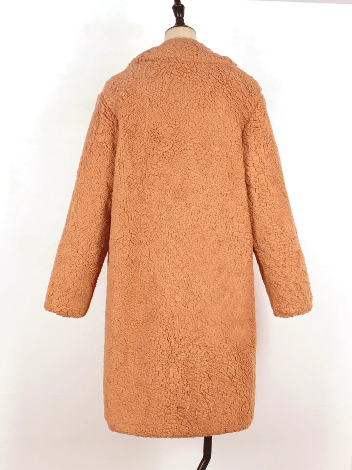 Drune | Teddy Mantel - Weich und Warm - Oversized Schnitt - Offene Vorderseite - Lange Ärmel
