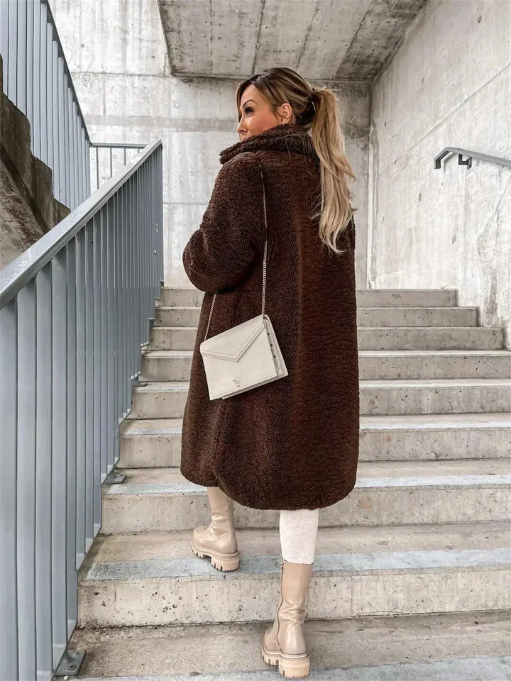 Drune | Lange Jacke mit Weichem und Strukturiertem Druck