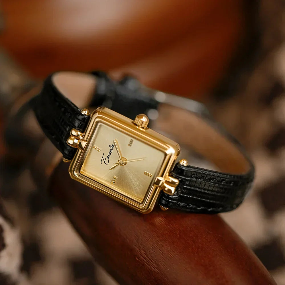 Drune | Damenarmbanduhr Mit Schlankem Profil Und Luxuriösem Lederband