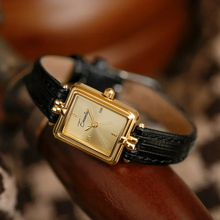 Drune | Damenarmbanduhr Mit Schlankem Profil Und Luxuriösem Lederband