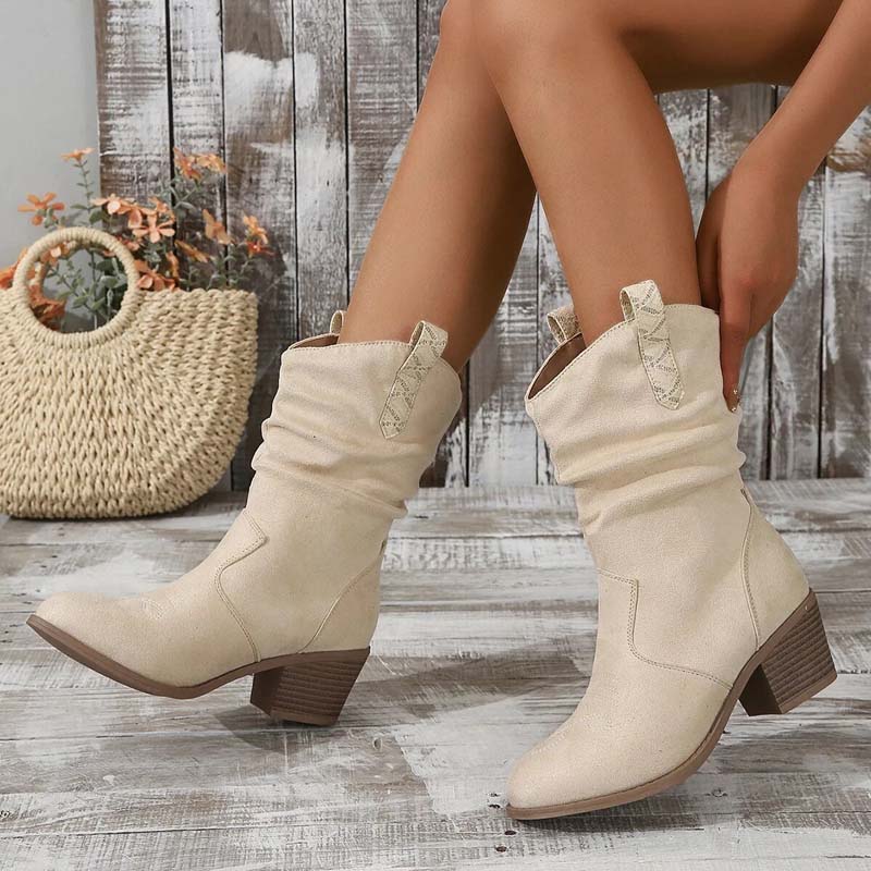 Drune | Vintage-Stiefel Mit Klobigem Absatz