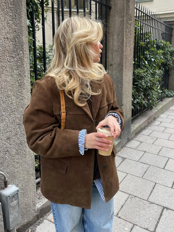 Drune | Braune kurze Jacke für Frauen
