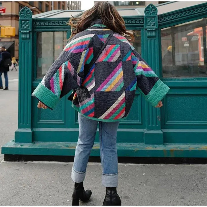Drune | Gepolsterte Kimonojacke mit Regenbogenstreifen