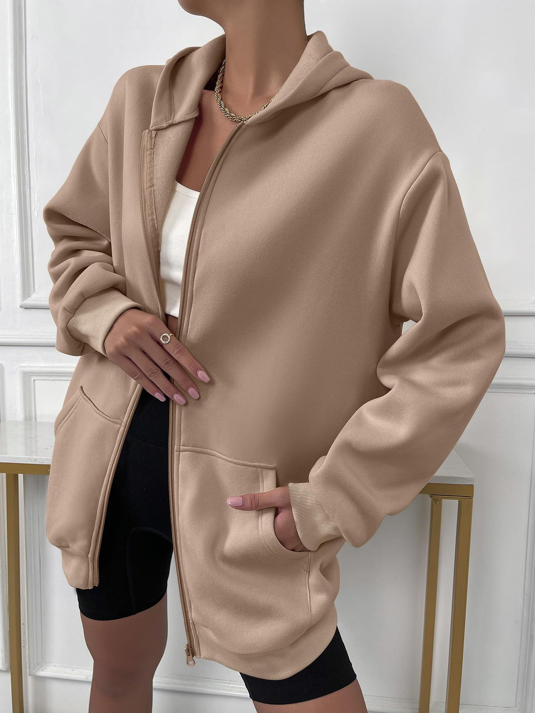 Drune | Vest mit Reißverschluss und Kapuze für Damen