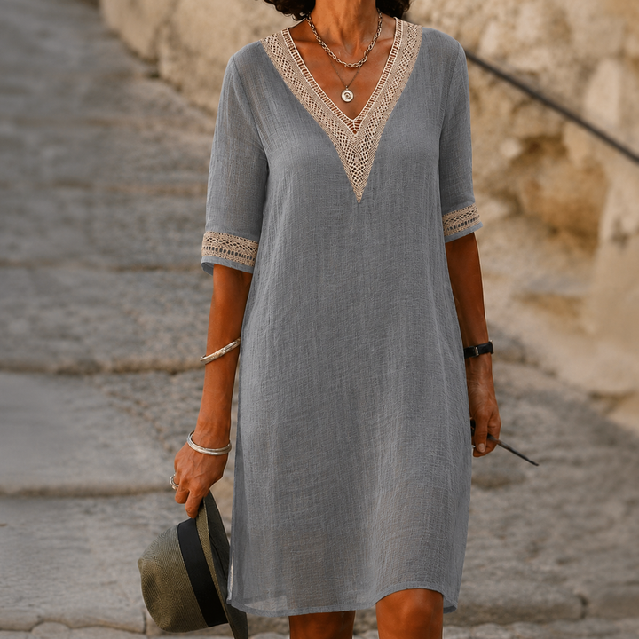 Drune | Stilvolles Leinen Sommerkleid für Frauen