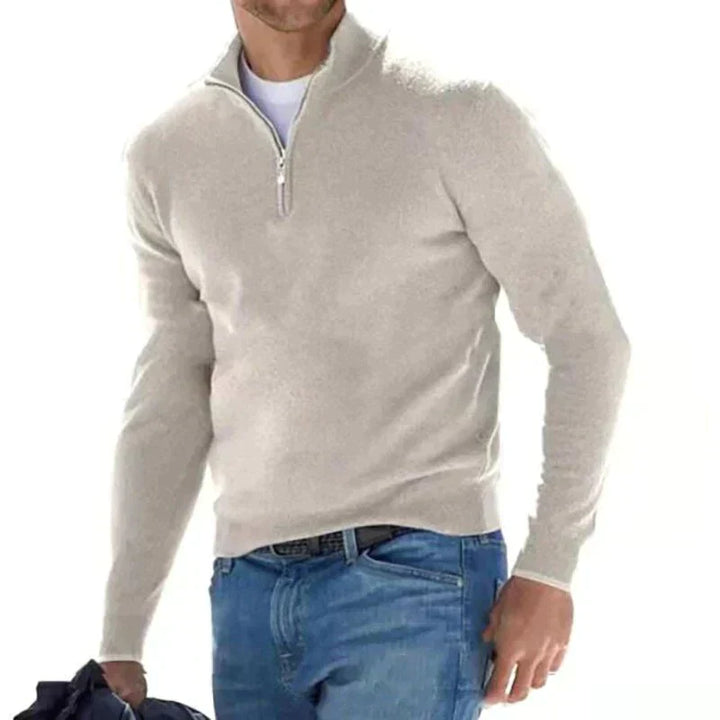 Drune | Polo Stylischer Reißverschluss Pullover für Herren