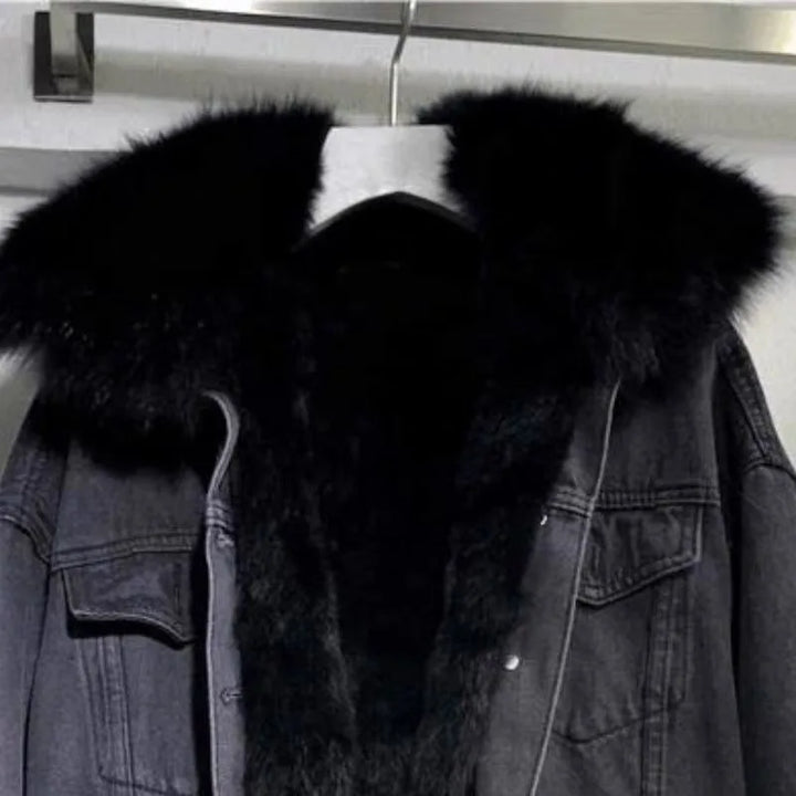 Drune - Modische warme Jeansjacke für Frauen