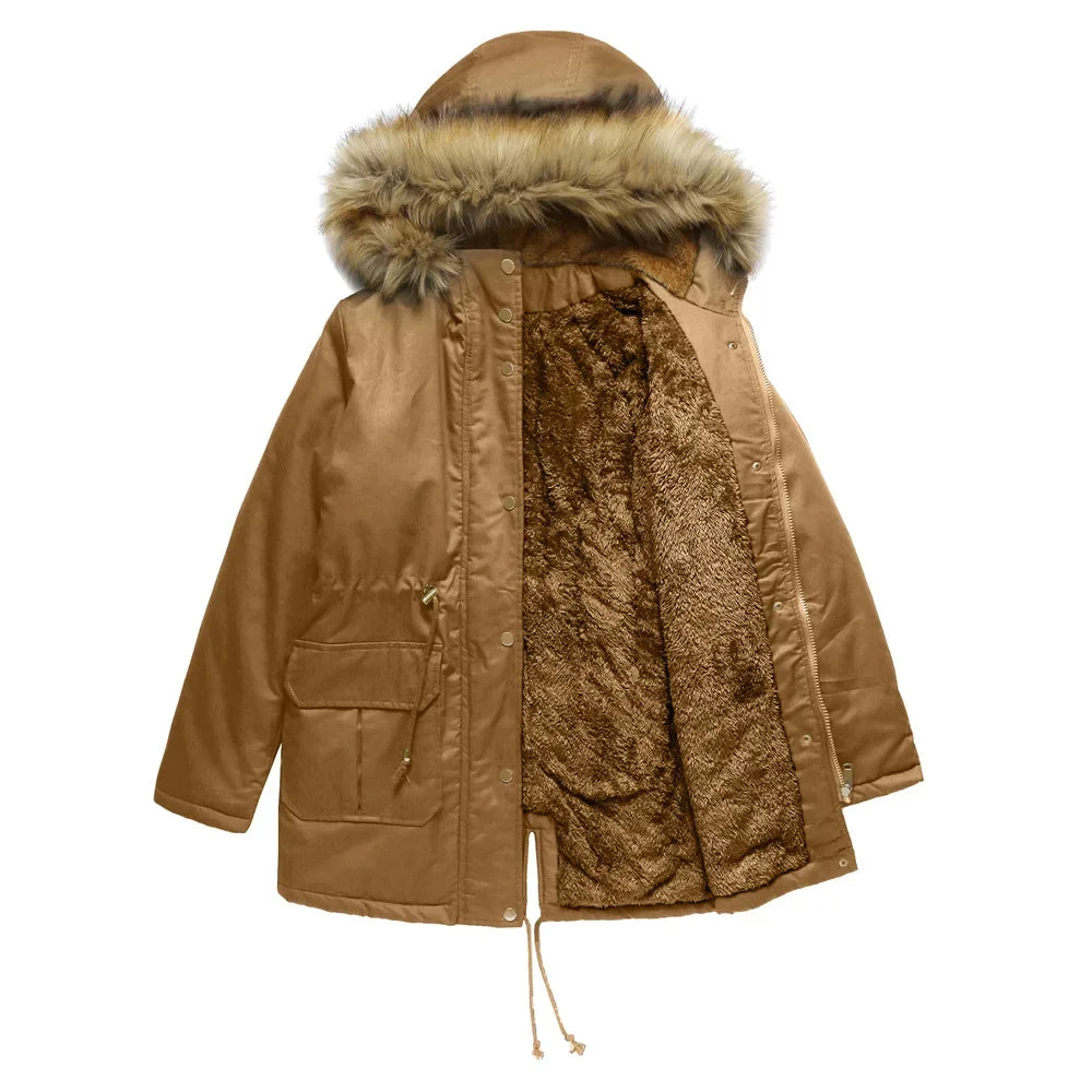 Drune - Lange Parka mit Pelz