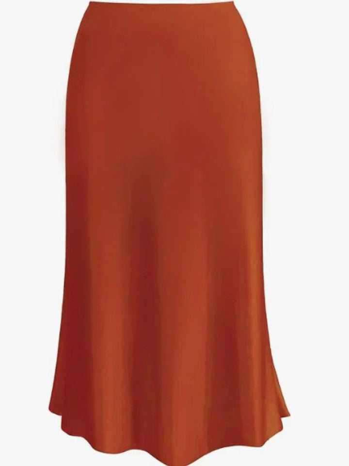 Drune | Frauen Satin Seiden Röcke Sommer Frühling Koreanische Mode Kleidung Büro Damen Lange Röcke Elegant Schwarz Maxi Röcke für Frauen