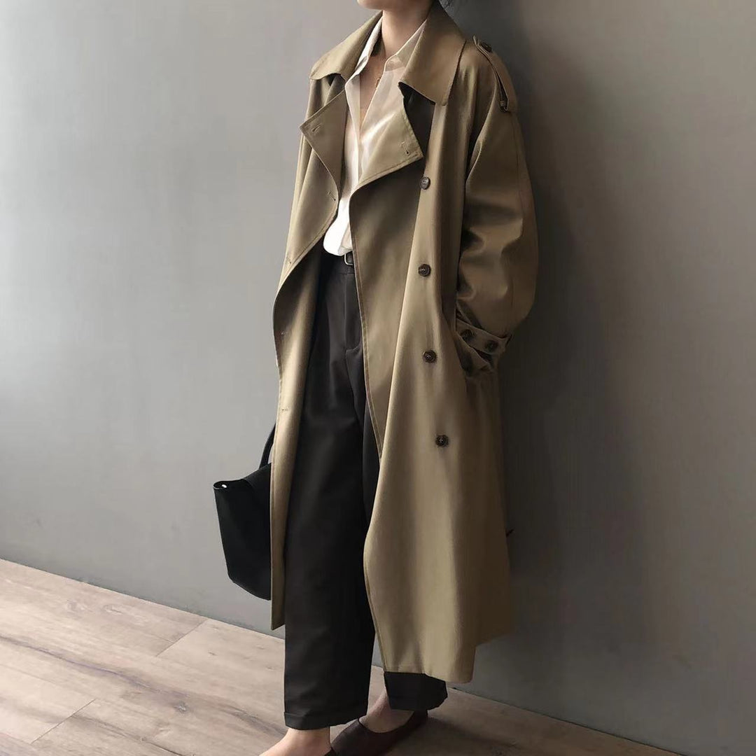 Drune | Trenchcoat Damen Oversized Windbreaker, Doppelreihig