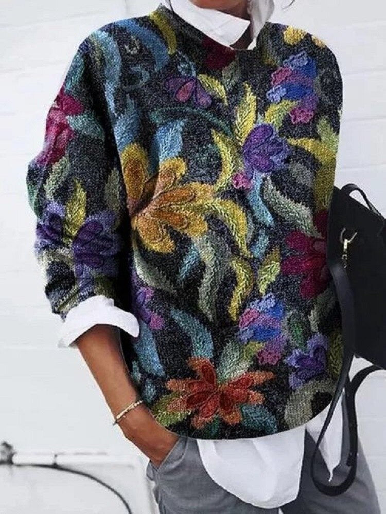Drune | Modischer Floral Pullover