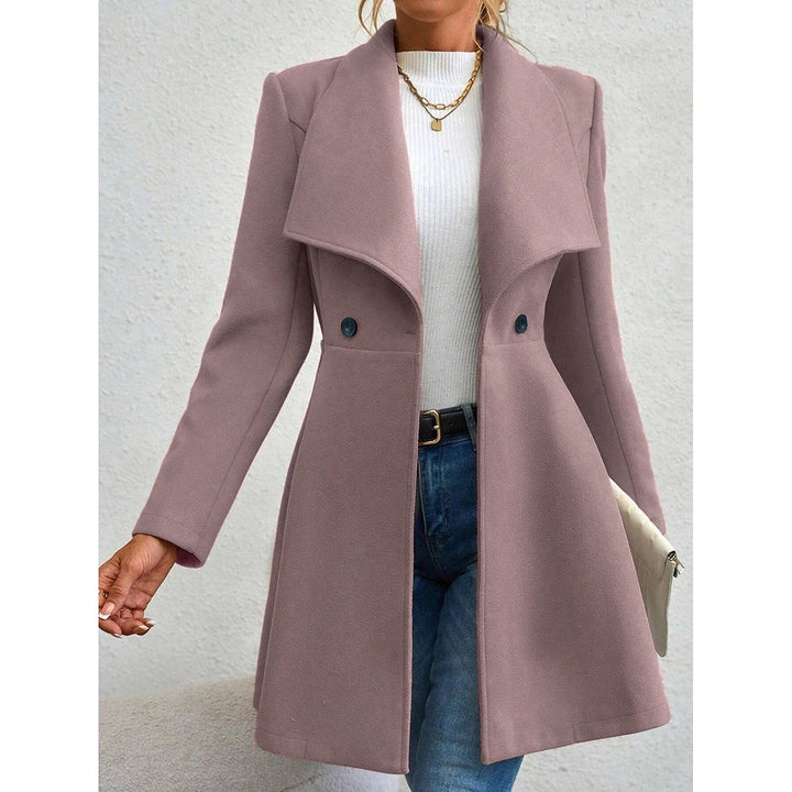 Drune | Eleganter Roter Mantel mit Revers