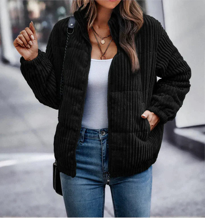 Drune | Ribfluwelen Winterjacke