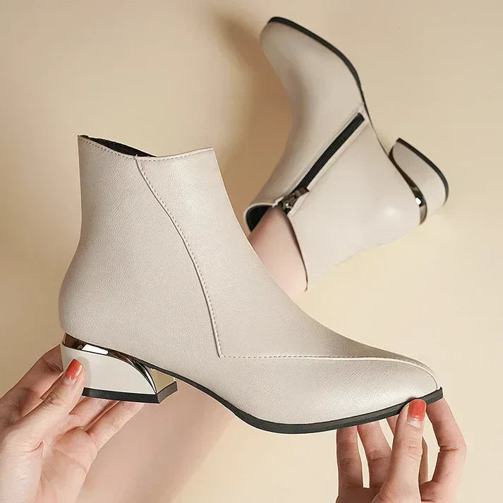 Drune | stiefeletten mit reißverschluss trendiger blockabsatz