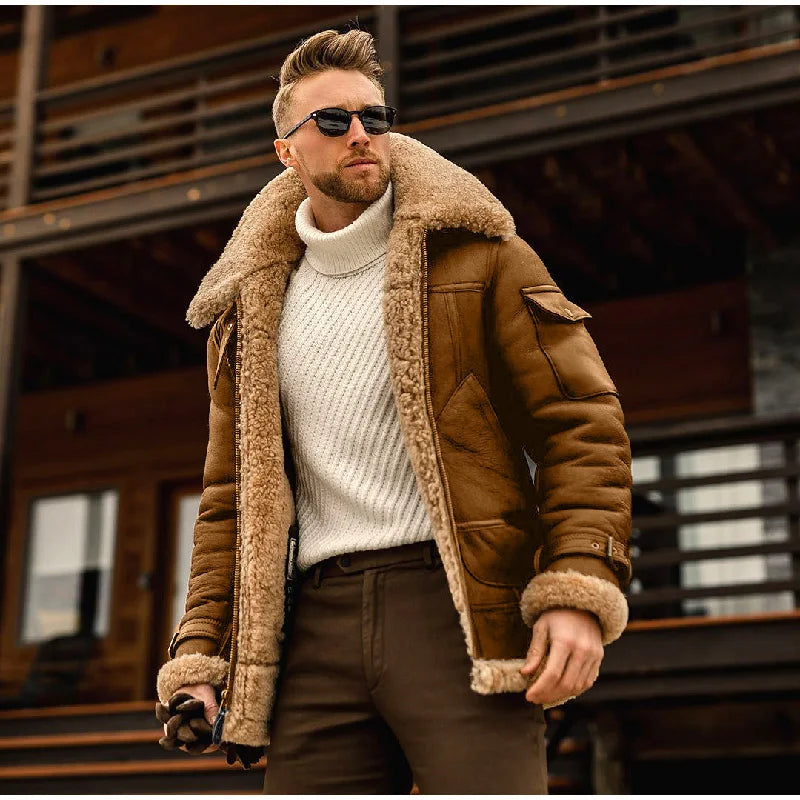 Drune | Kragen Daunen Pelzkragen Jacke Für Männer
