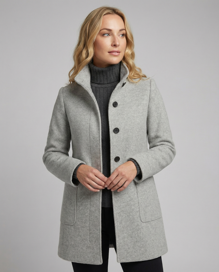 Damen Textil Kurzmantel mit Modernem & Elegantem Design | Drune