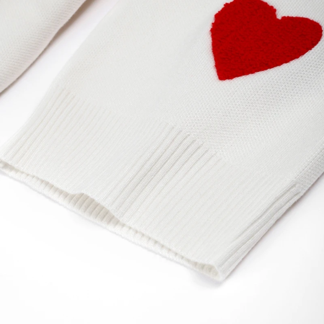 Drune | Lässiger Pullover für Frauen mit Liebe Stickerei