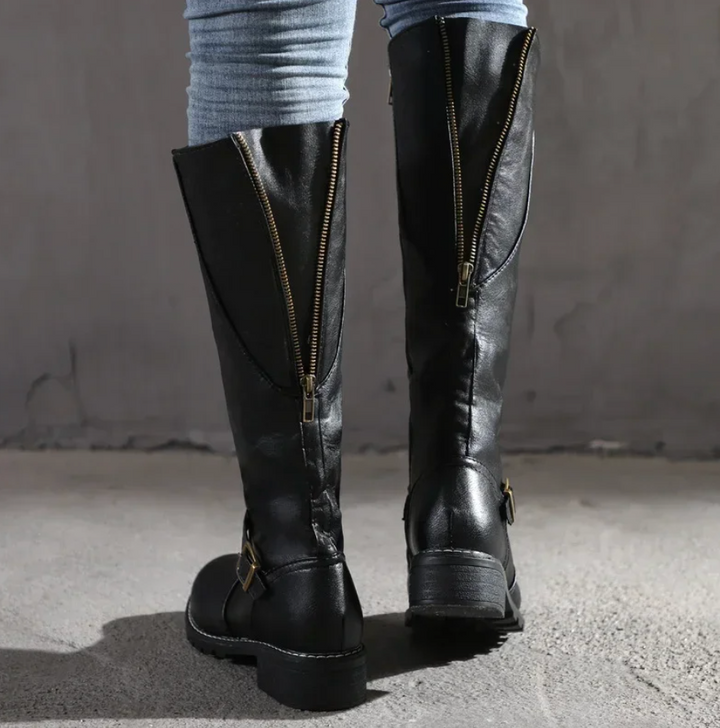 Drune |  Overknee Winterstiefel aus Veganem Leder für Damen - Ideal für Winter