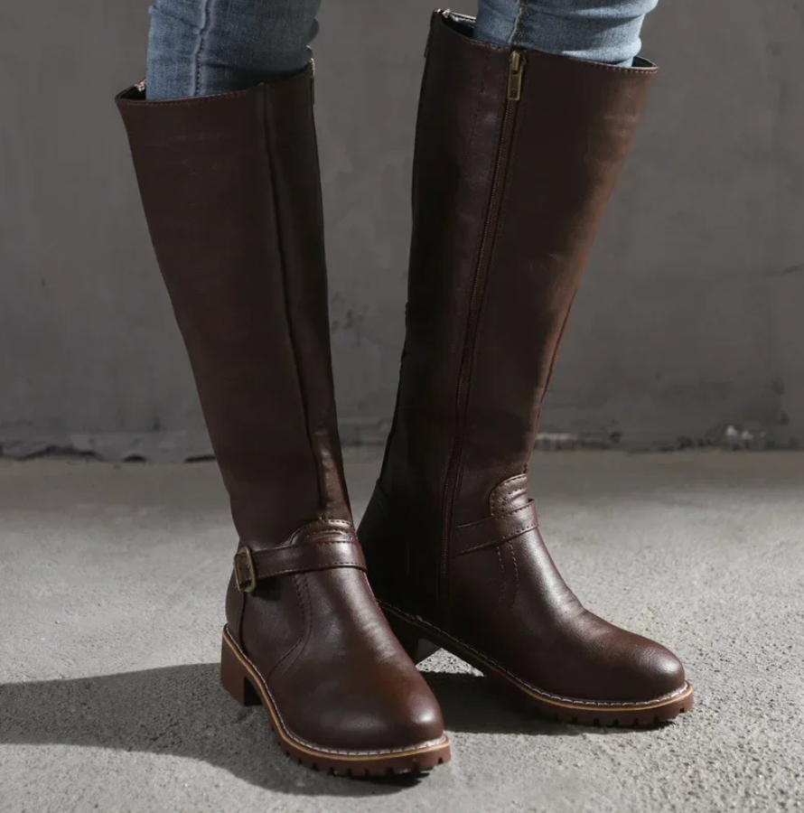Drune |  Overknee Winterstiefel aus Veganem Leder für Damen - Ideal für Winter