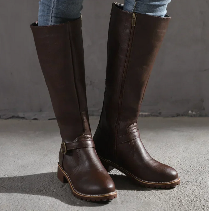 Drune |  Overknee Winterstiefel aus Veganem Leder für Damen - Ideal für Winter